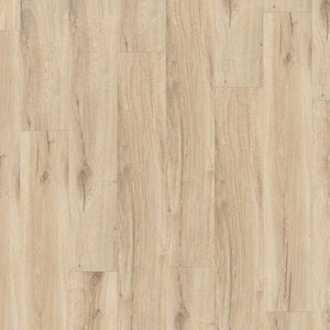 lichte beige eiken vloer met een natuurlijke houtstructuur en fijne noesten in brede planken