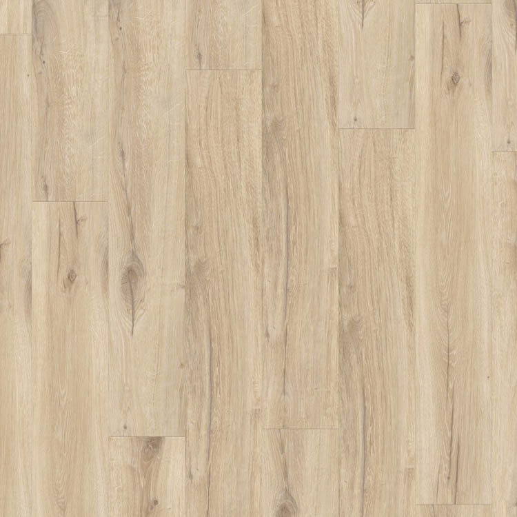 lichte beige eiken vloer met brede planken en natuurlijke houtnerfstructuur met knoesten en subtiele tintvariaties