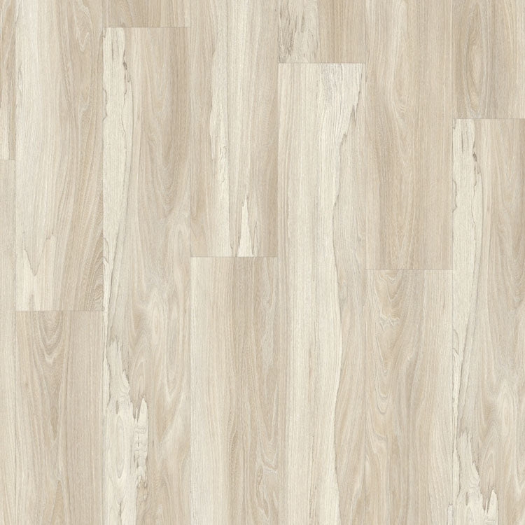 licht beige eiken vloer met smalle planken en natuurlijke houtnerfstructuur in matte afwerking