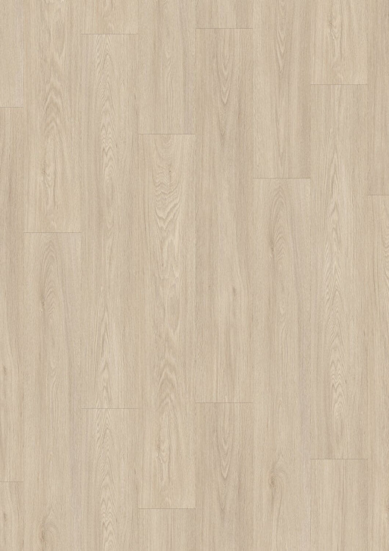 licht eiken vloer met rechte planken en subtiele houtnerfstructuur in een natuurlijke lichte beige tint