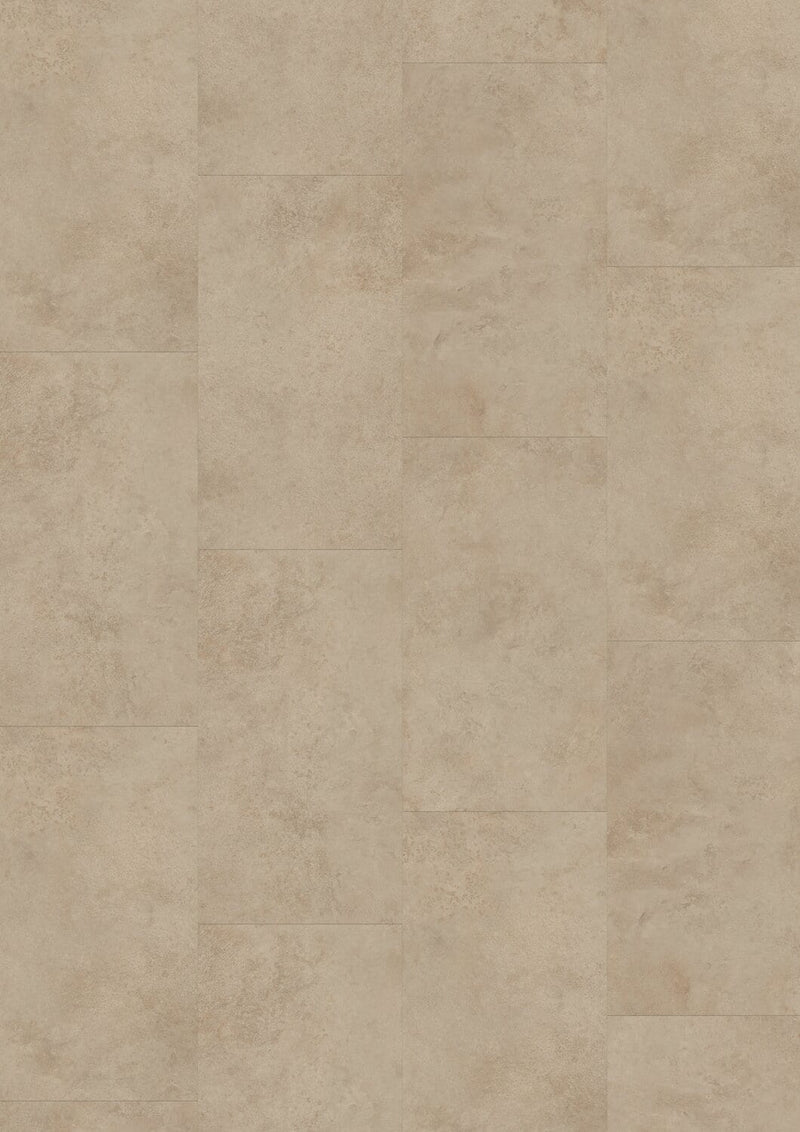 beige tegelvloer met grote rechthoekige tegels in een natuurlijke structuur, subtiel gemêleerd oppervlak met lichte en zachte beige tinten