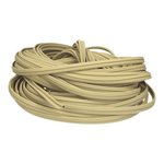beige rubberen tochtstrip in opgerolde lange stroken, gladde structuur
