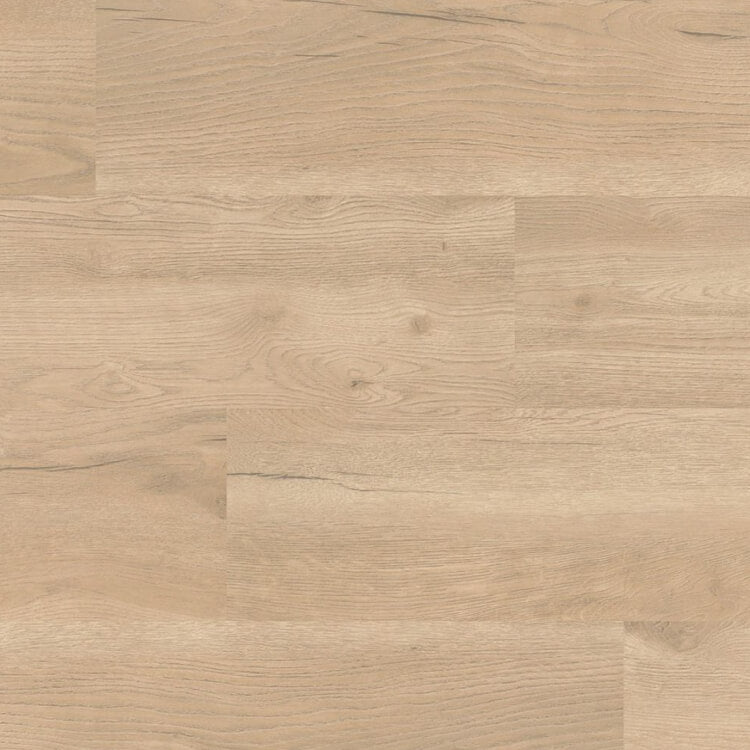 licht beige eiken vloer met matte finish en fijne houtnerfstructuur in brede planken zonder patroon