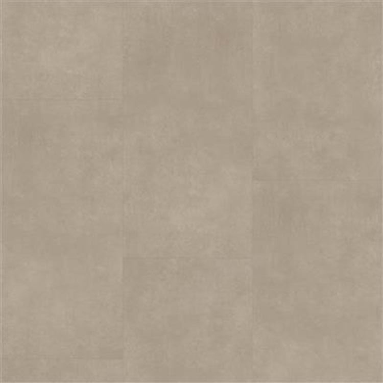 Tegelvloer met grote vierkante tegels in beige taupe kleur met subtiele zandachtige textuur.
