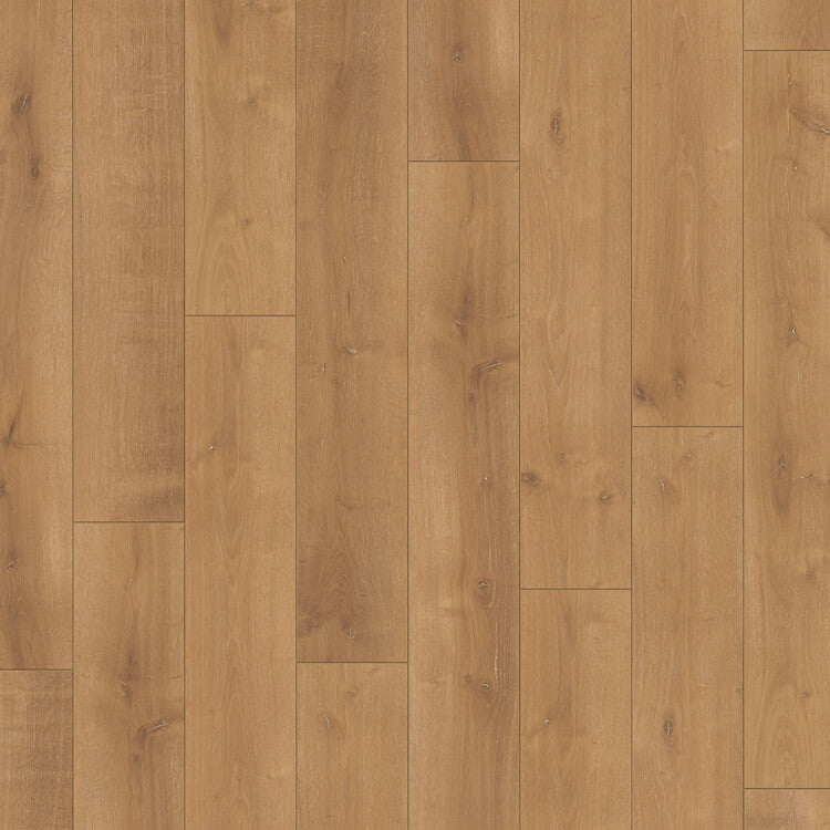 lichte beige eiken vloer met brede planken en fijn nerfstructuur met subtiele noesten