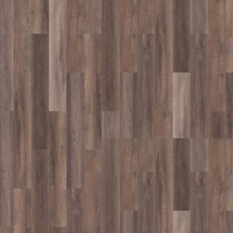 donker grijs bruin eiken vloer met matte structuur en brede planken in een recht gelegd patroon
