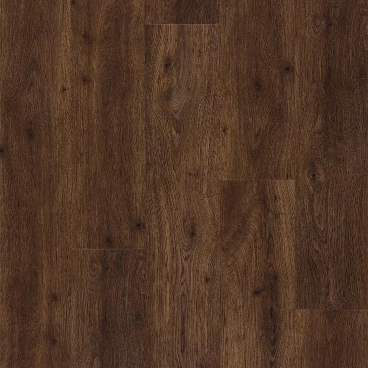 donker bruin eiken vloer met natuurlijke houtstructuur en fijne noesten, brede planken met matte afwerking