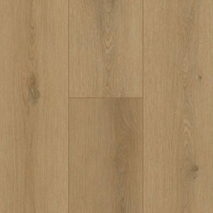 Licht beige eiken vloer met brede planken en een natuurlijke houtstructuur met zichtbare noesten en fijne nerfpatronen.