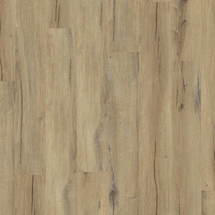 licht beige eiken vloer met lange planken en subtiele houtnerfstructuur met lichte knoestdetails