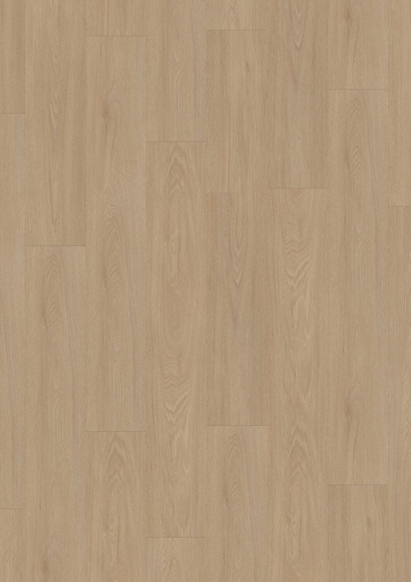 lichte beige eiken vloer met rechte planken en fijne houtnerfstructuur in een subtiel patroon