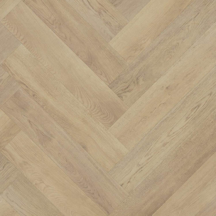 licht eiken visgraatvloer met subtiele houtnerfstructuur en zachte beige tinten
