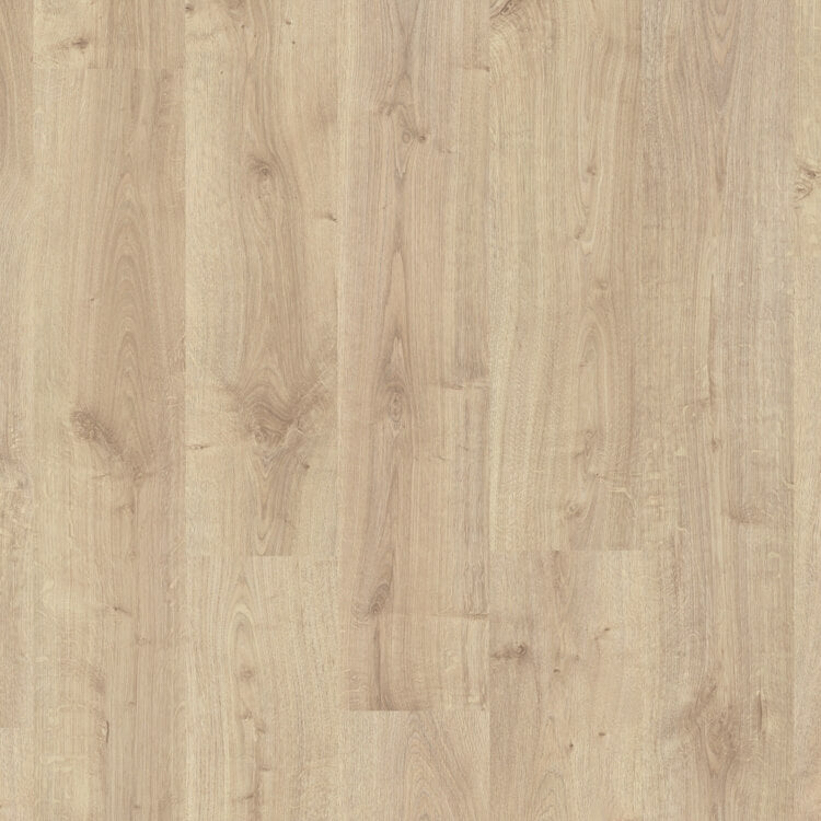licht beige eiken vloer met een fijne houtstructuur en subtiele noesten, brede planken met een natuurlijke uitstraling