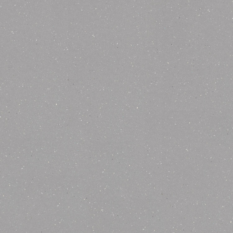 grijs tegelvloer met kleine lichtbeige en witte spikkels, gladde structuur zonder duidelijk patroon