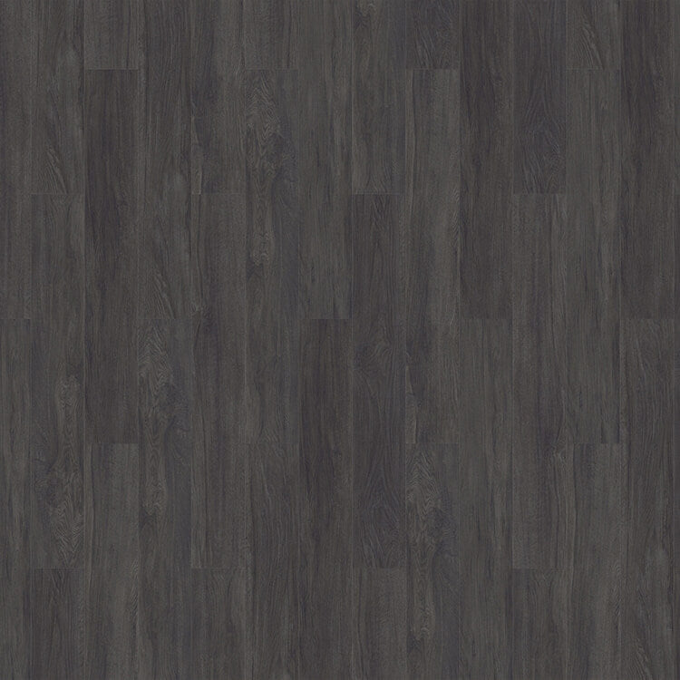 donker grijs bruin vloer met subtiele houtstructuur en smalle lange planken in matte afwerking