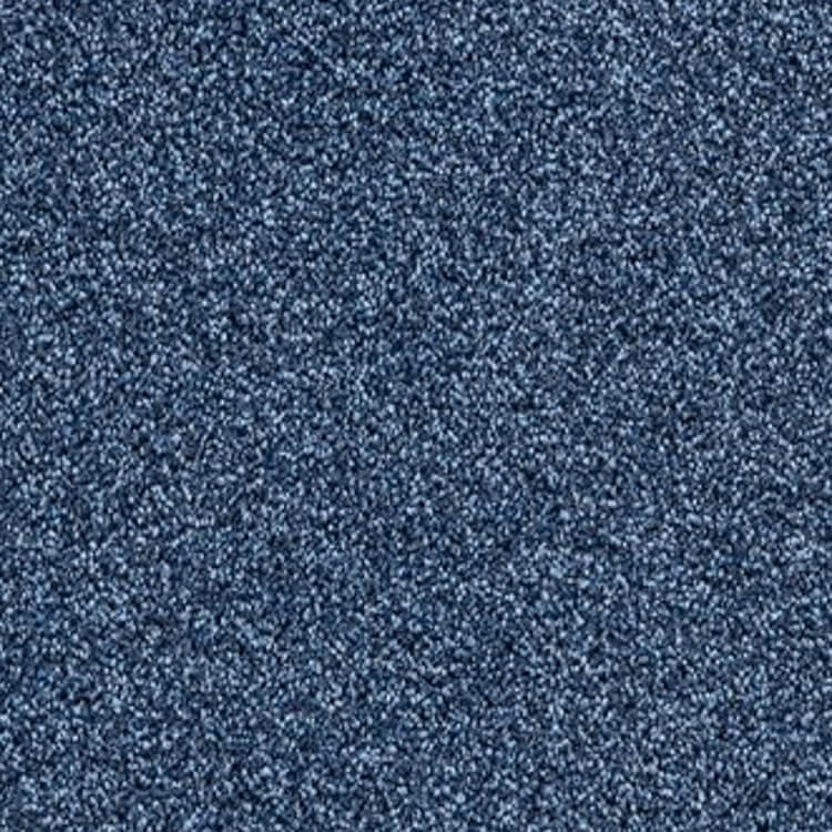 blauw tapijt met fijn gestructureerd patroon en een gemêleerde kleurstelling van donker en licht blauw