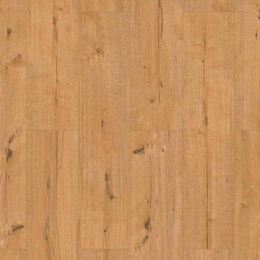 licht beige eiken vloer met rechte planken en zichtbare houtnerven en noesten, gladde structuur