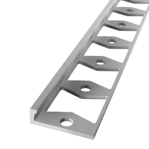 In-egaliseer eindprofiel 4,5mm PVC zilver