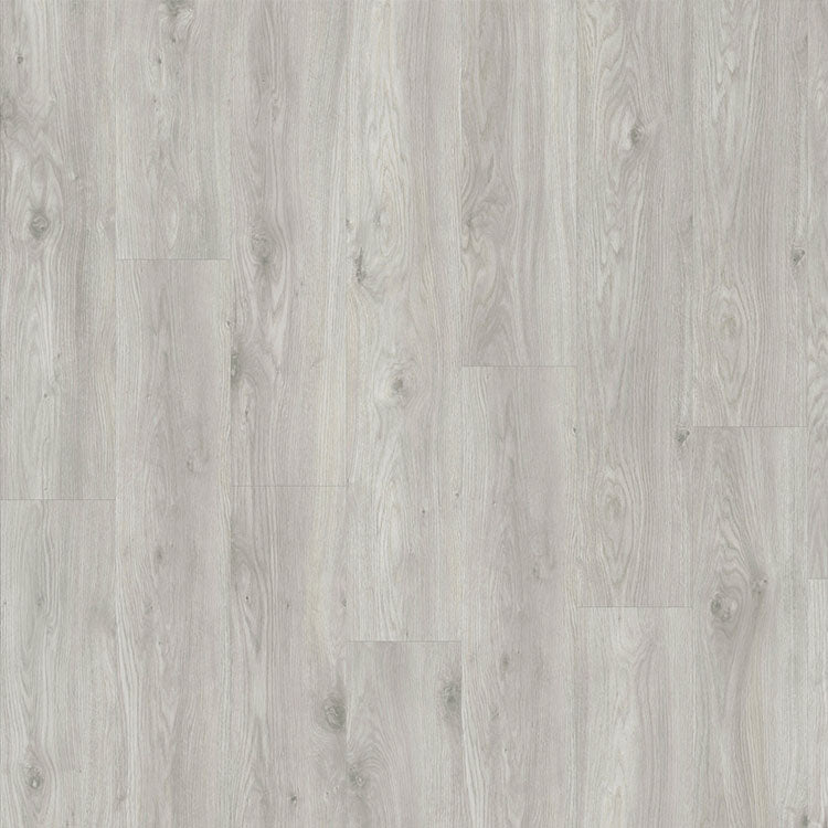 licht grijs eiken vloer met natuurlijke houtnerfstructuur en matte afwerking, brede planken in patroon gelegd