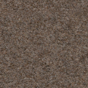 bruin tapijt met dicht gedraaid vloerbedekkingpatroon in gemêleerde beige en grijsbruine tinten