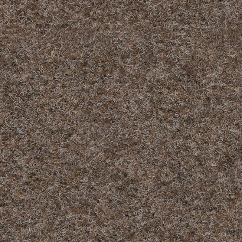 bruin tapijt met dicht gedraaid vloerbedekkingpatroon in gemêleerde beige en grijsbruine tinten