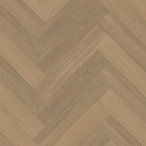 lichte beige eiken visgraatvloer met subtiele houtstructuur en brede planken