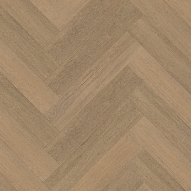 lichte beige eiken visgraatvloer met subtiele houtstructuur en brede planken