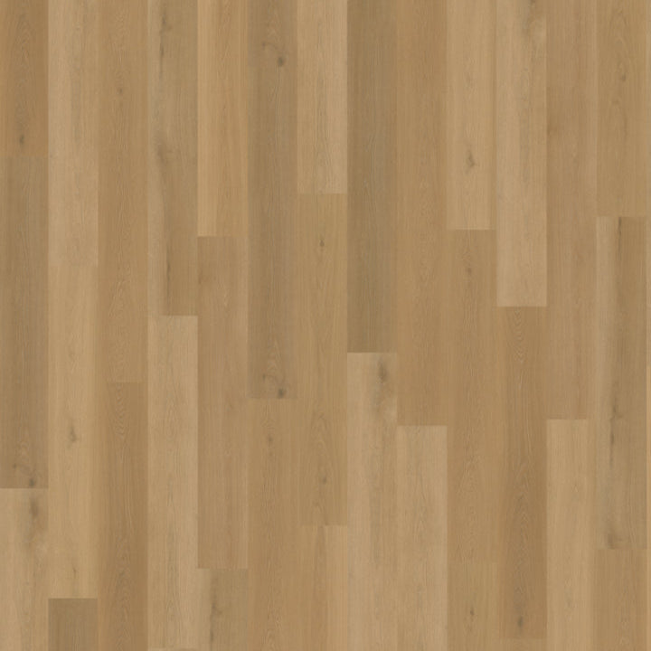 lichte beige eiken vloer met rechte planken en fijne, subtiele houtstructuur zonder zichtbaar patroon