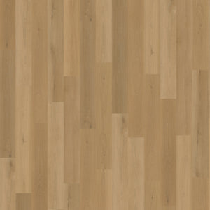 lichte eiken vloer met brede planken en een fijne, natuurlijke houtstructuur met subtiele noesten en kleurvariaties in warme beige tinten