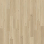 lichte beige eiken vloer met een naturel houtstructuur en recht gelegd patroon bestaande uit smalle, lange planken