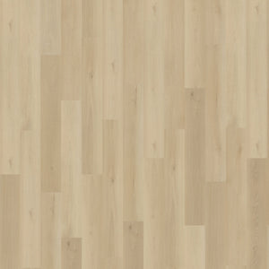 lichte vloer met brede planken in een licht beige eiken kleur met een subtiele houtnerfstructuur