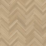 licht beige eiken vloer met visgraatpatroon en een subtiele houtnerfstructuur, brede planken met matte afwerking