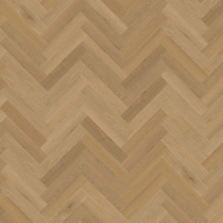 licht eiken visgraatvloer met subtiele houtstructuur en warme beige tinten