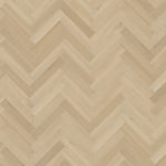 lichte beige eiken vloer met visgraatpatroon en subtiele houtstructuur in brede planken