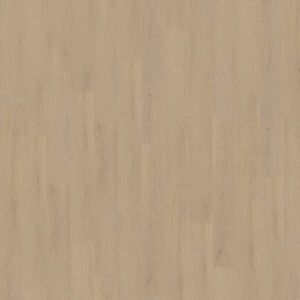 licht beige eiken vloer met een subtiele houtstructuur en fijne nerf, brede planken zonder zichtbaar patroon