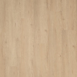 lichte vloer in beige eiken kleur met een natuurlijke houtstructuur en subtiele knoesten, brede planken zonder duidelijk patroon zichtbaar