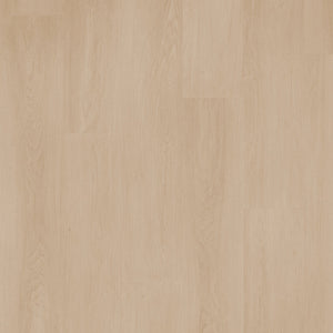 licht beige eiken vloer met subtiele houtstructuur en brede planken in recht gelegd patroon
