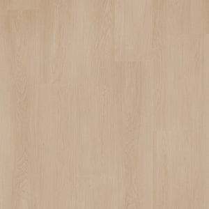 lichte beige eiken vloer met rechte planken en subtiele houtnerfstructuur