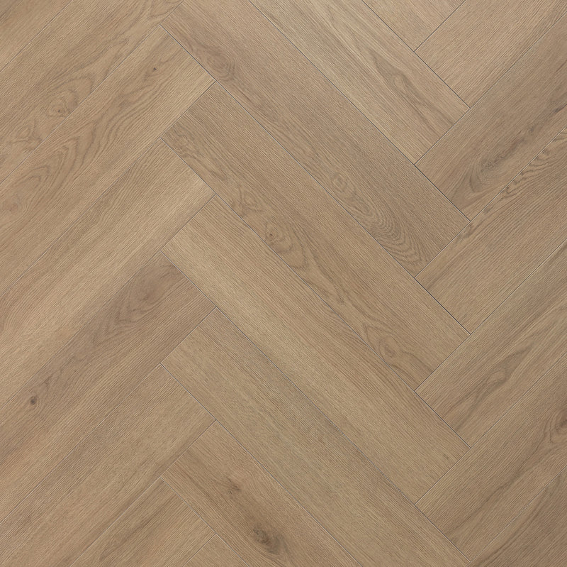 Floer Hybride Laminaat Visgraat Grijsbeige Eiken