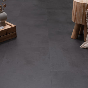 Floer Tegel Click PVC Betonlook Zwart