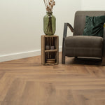 Floer - Walvisgraat- Plak PVC Narwal Nootbruin