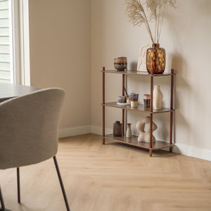Floer - Walvisgraat- Klik PVC Bryde Bruin