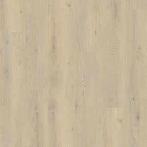 licht beige eiken vloer met subtiele houtstructuur en kleine noesten in brede planken