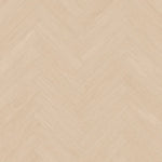 licht beige eiken vloer in visgraat patroon met matte, subtiele houtstructuur en smalle brede planken