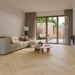 Ground Studio Select Oak Click Visgraat A Warm Sand