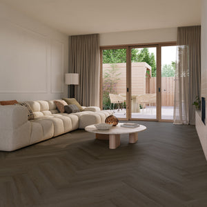 Ground Studio Select Oak Dryback Visgraat Dark Smoked