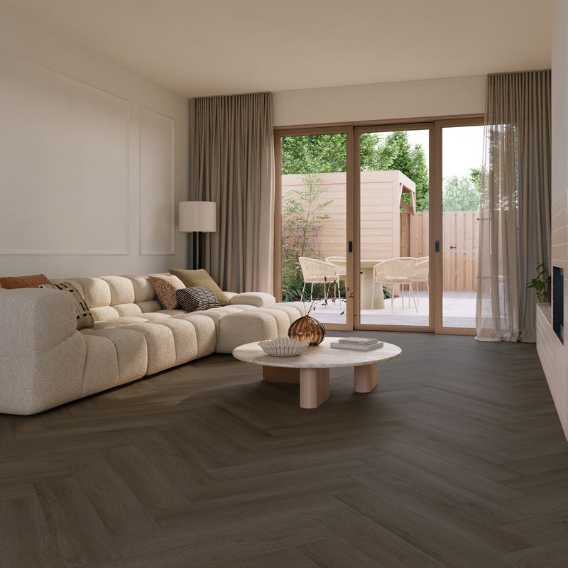 Ground Studio Select Oak Click Visgraat A Dark Smoked
