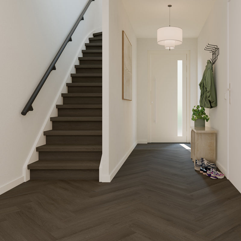 Ground Studio Select Oak Dryback Visgraat Dark Smoked