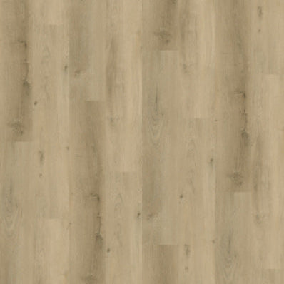 Lichte beige eiken vloer met brede planken en subtiele houtnerfstructuur zonder opvallend patroon.
