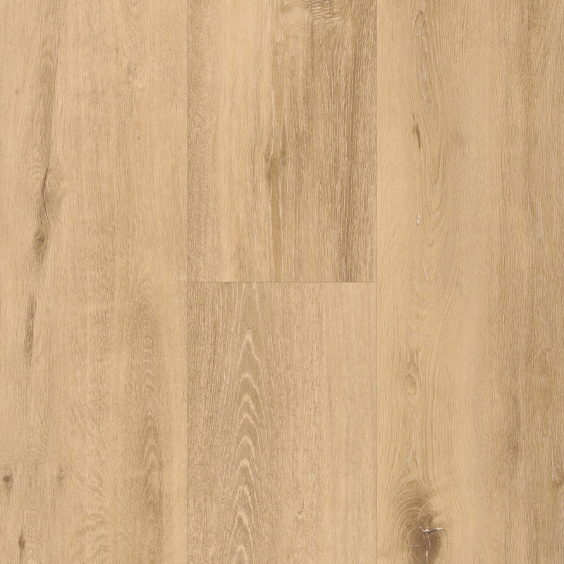 lichte beige eiken vloer met matachtige structuur en subtiele noesten en nerven in brede planken