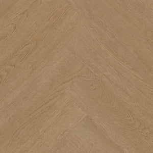 licht eiken visgraatvloer met een fijne houtstructuur en een warme beige tint